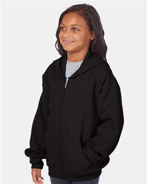 EcoSmart Youth Full-Zip Hooded Sweatshirt
