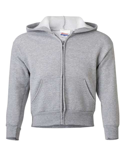 Hanes Youth EcoSmart Full-Zip Hooded Sweatshirt