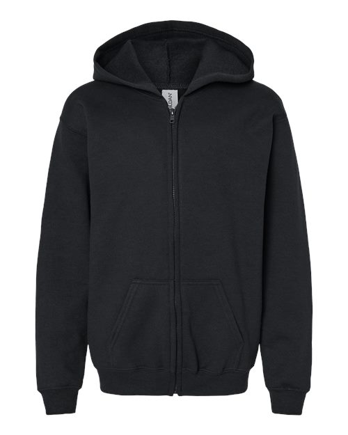 GildanĀ® Youth Hooded Sweatshirt Full-Zip Heavy Blend