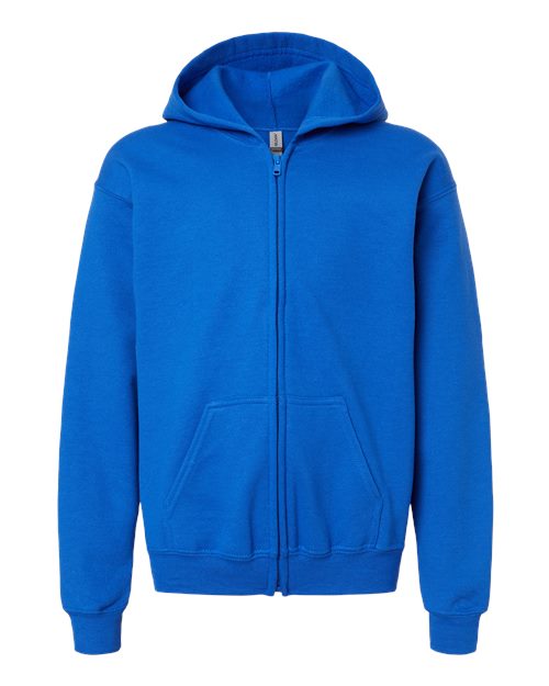 GildanĀ® Youth Hooded Sweatshirt Full-Zip Heavy Blend