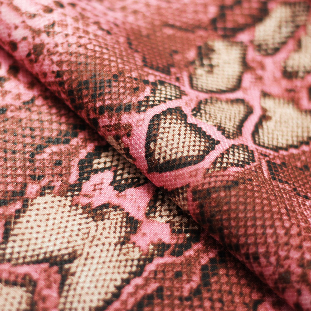 Snake Skin Polyester Spandex Fabric - Assorted Colors, Animal Snake Print, 58/60" Width (1 Yard)