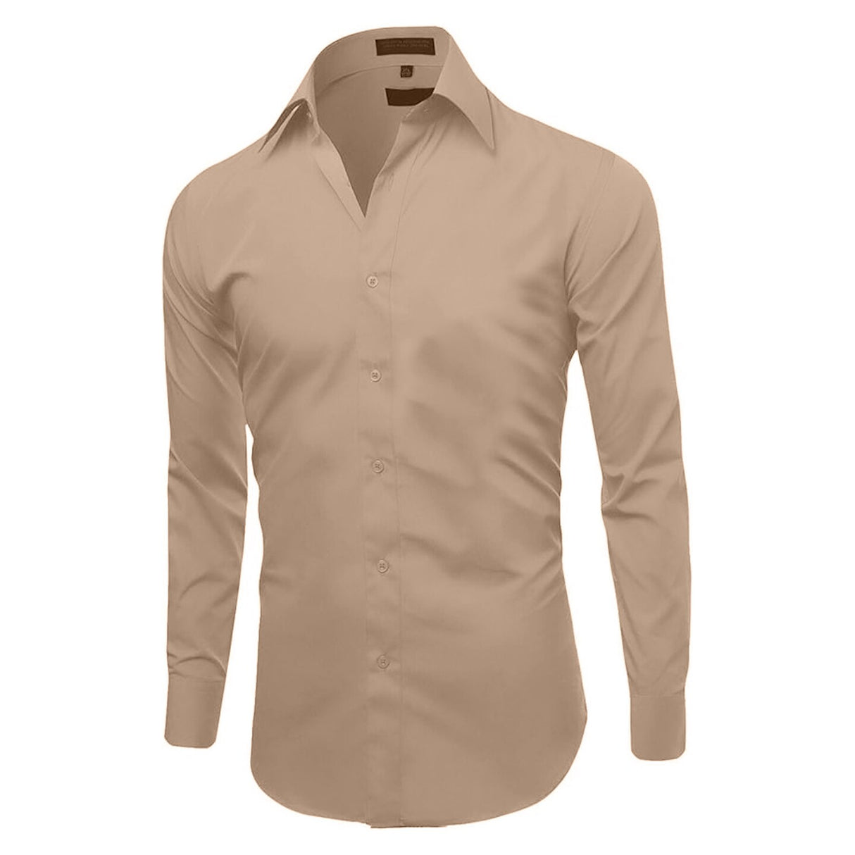 khaki long sleeve Polo shirt
