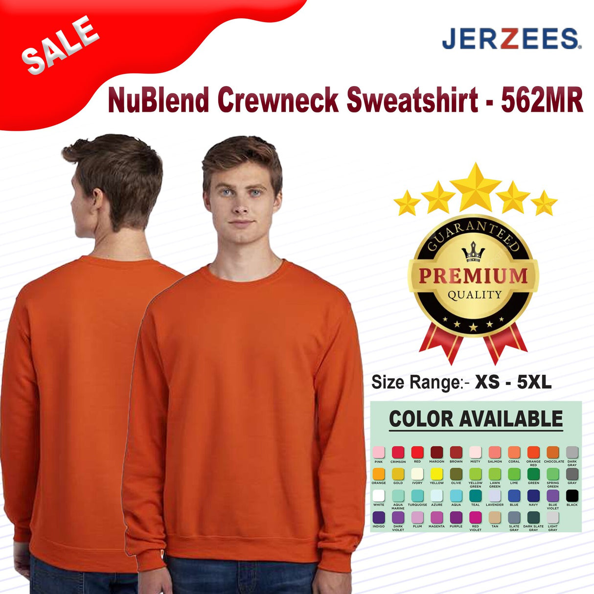JERZEES® NuBlend Crewneck Long Sleeve Sweatshirt