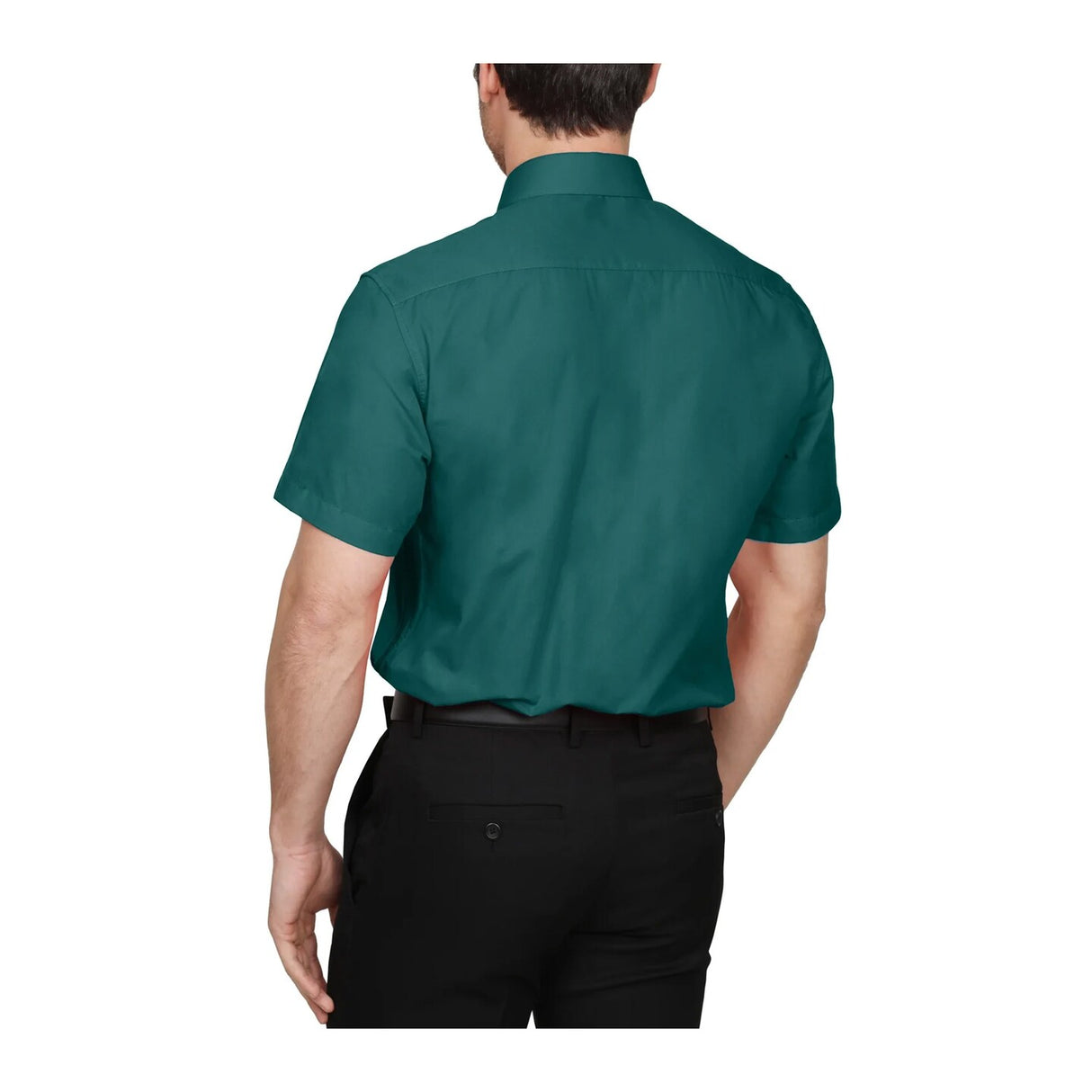 Mens Slim Fit Long Sleeve Polo Shirt Teal Color
