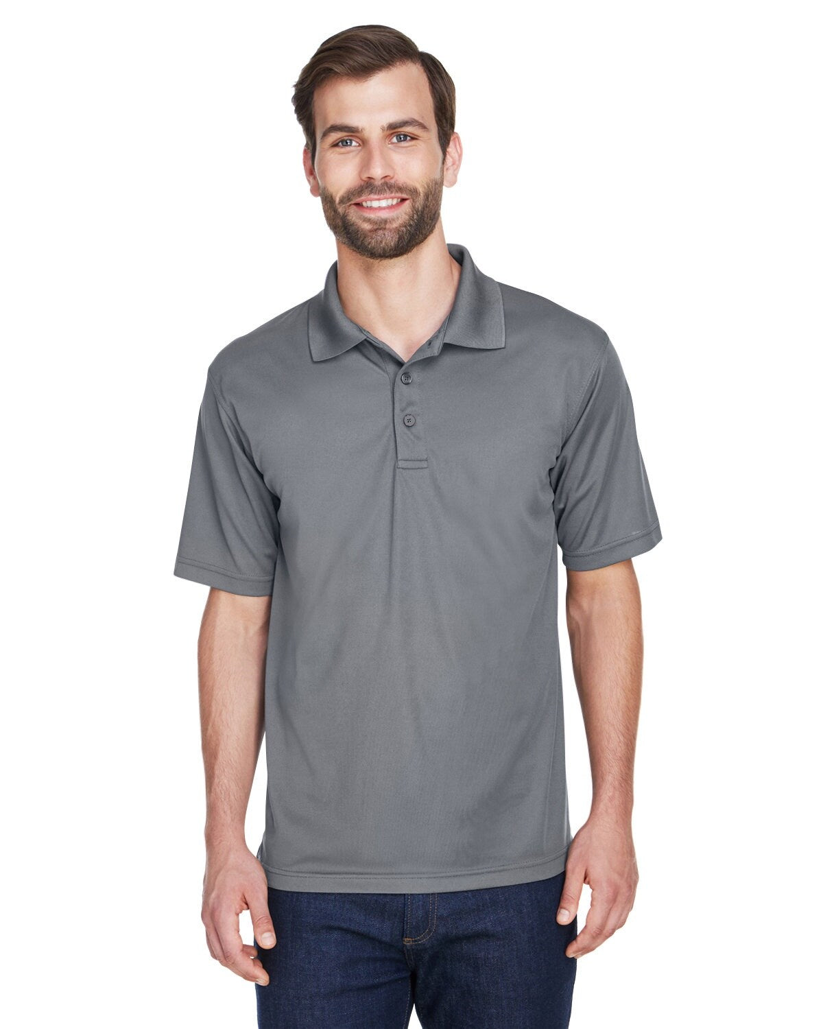 UltraClub® Men's Cool & Dry Mesh Pique Polo