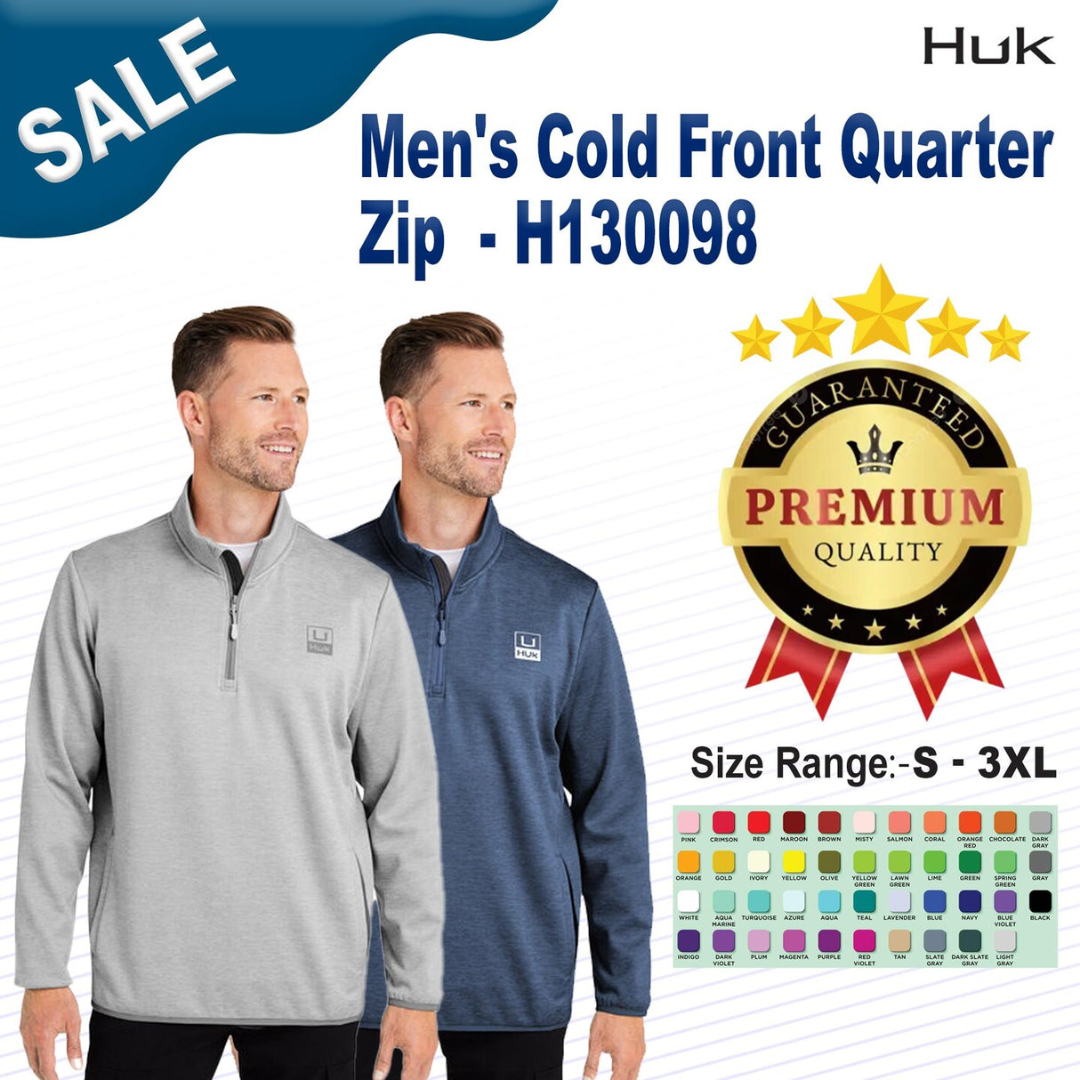 HUK® Men's Cold Front Quarter Zip