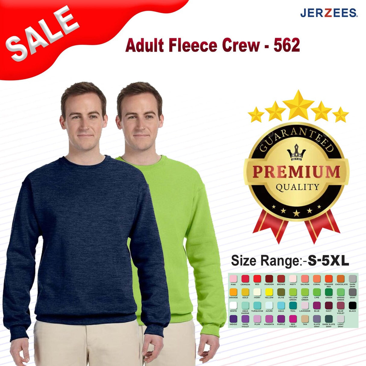 Jerzees® Adult Fleece Crewneck Sweatshirt