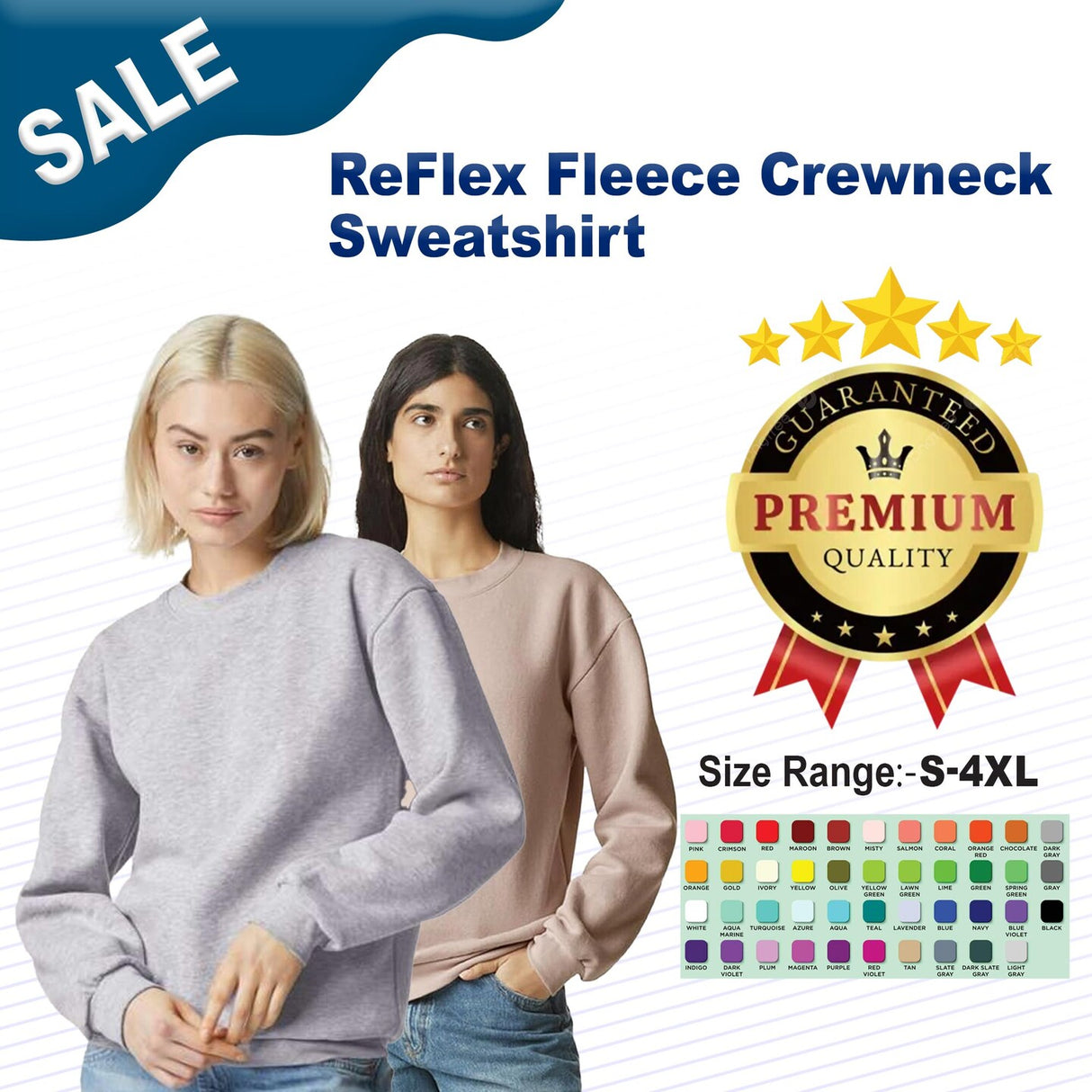 American Apparel® ReFlex Fleece Crewneck Sweatshirt