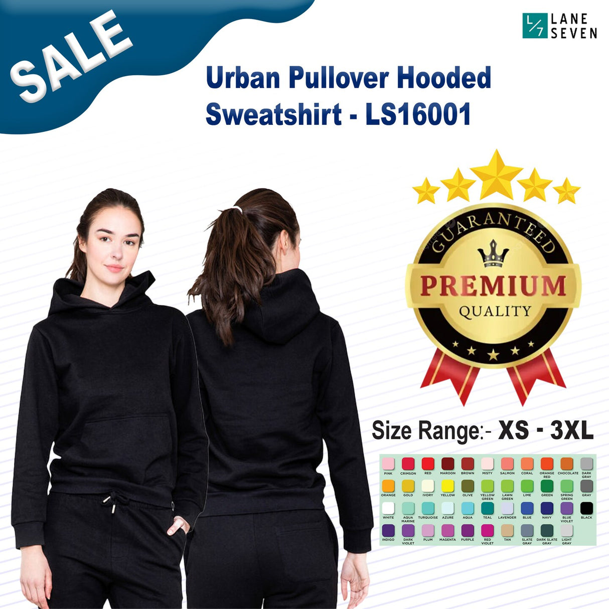 Lane Seven® Urban Pullover Hooded Sweatshirt