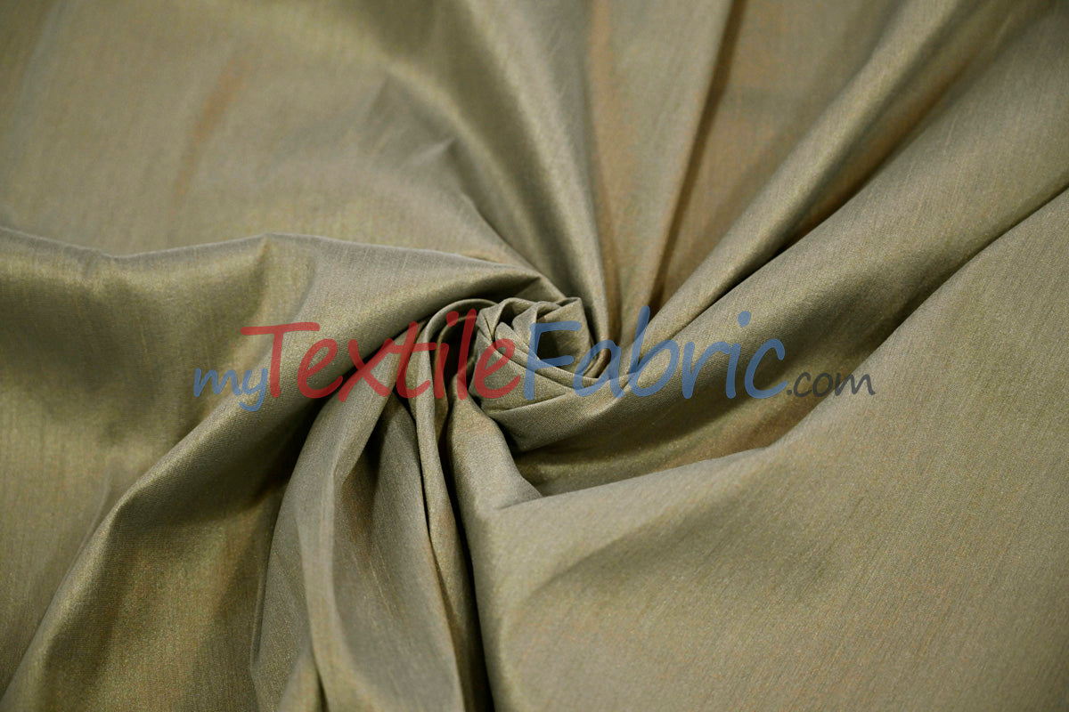 Faux Silk Polyester Dupioni Fabric - Solid Texture, 54" Width, Multiple Colors (Yards, Bolts, Sample Swatch)