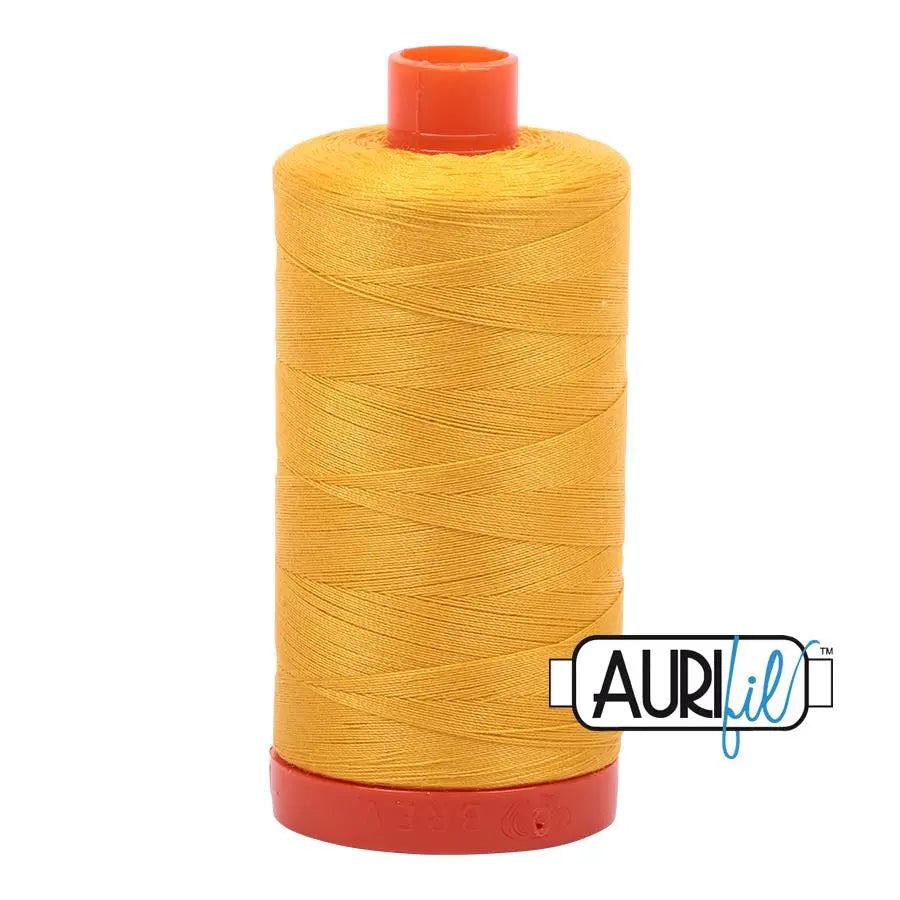 Yellow Aurifil Cotton 50wt Large Spool
