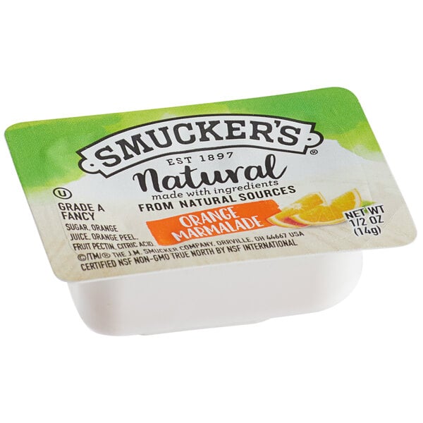 Smucker's Natural Orange Marmalade .5 oz. Portion Cup - 200/Case