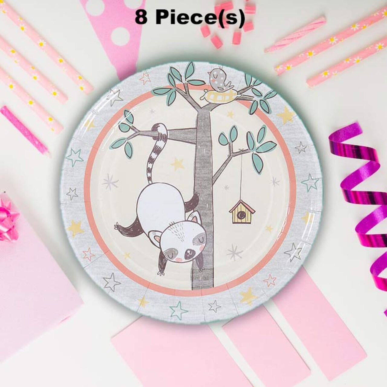 8 Ct. Little Panda & Friends Paper Dessert Plates