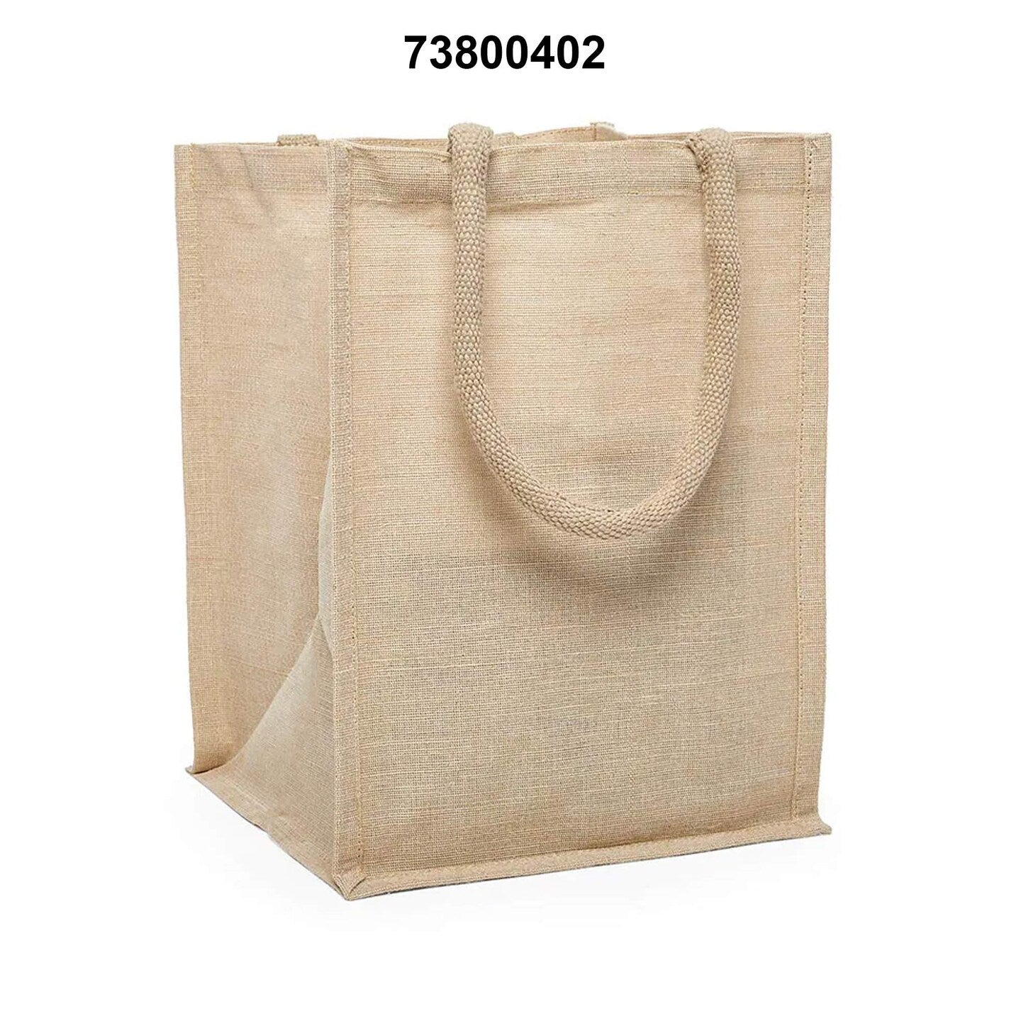 Natural Jute Shopping Bags 9 3/4 '' X 9 3/4 '' X 13 7/8 '' Fine Weave Medium