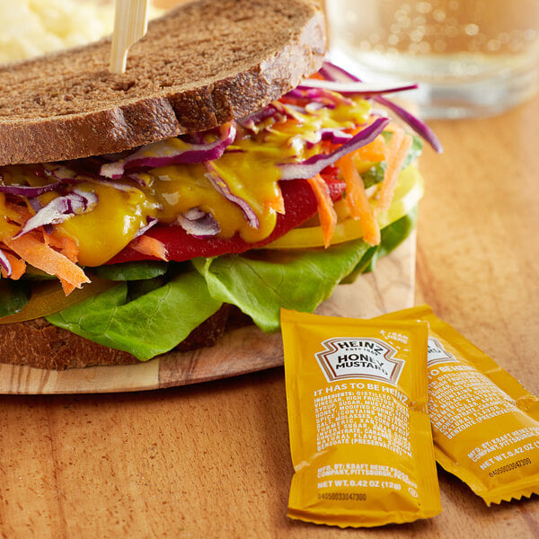 Heinz 12 Gram Honey Mustard Packets - 200/Case