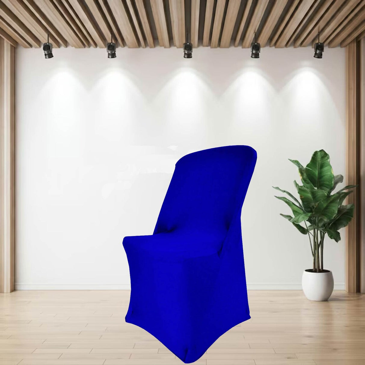 1 Piece Royal Blue Stretch Spandex Chair Cover for Lifetime Folding Chair
