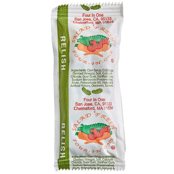 Relish 9 Gram Portion Packets - 200/Case