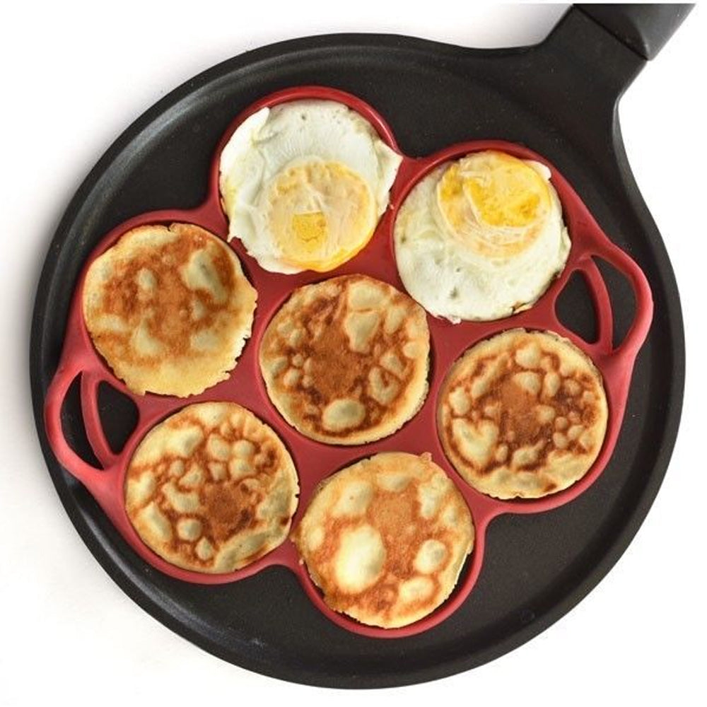 Norpro Silicone Silver Dollar Pancake Egg Ring, 7 Cavities