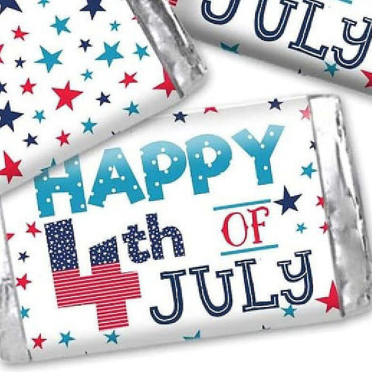 AmandaCreation 4th of July Party Mini Candy Bar Wrappers 45 Pieces
