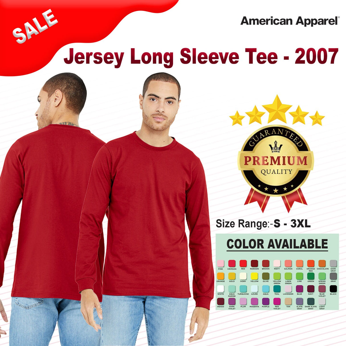 American Apparel® Jersey Long Sleeve Tee