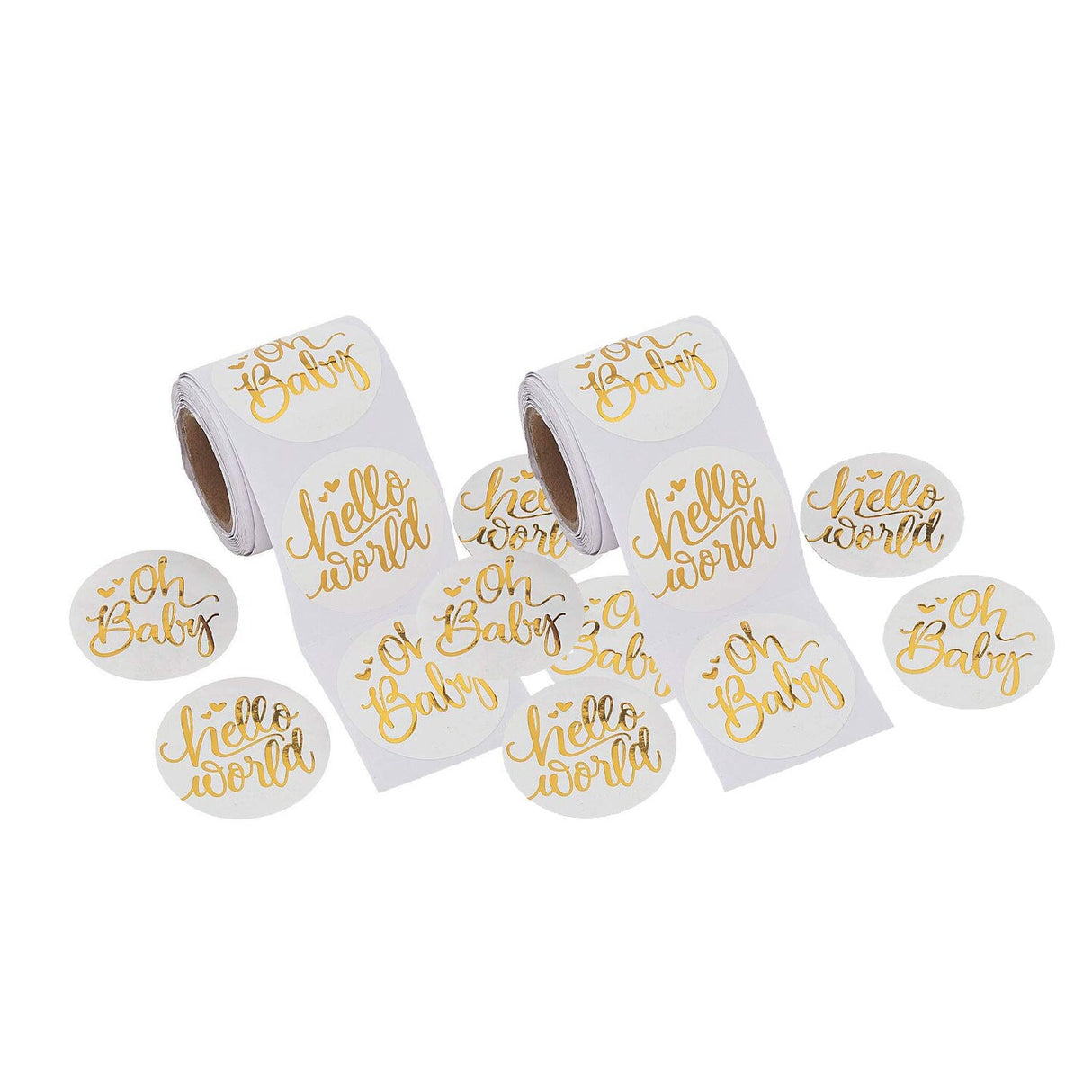 1 1/2"Bulk 100 Pc Baby Shower Sticker Roll