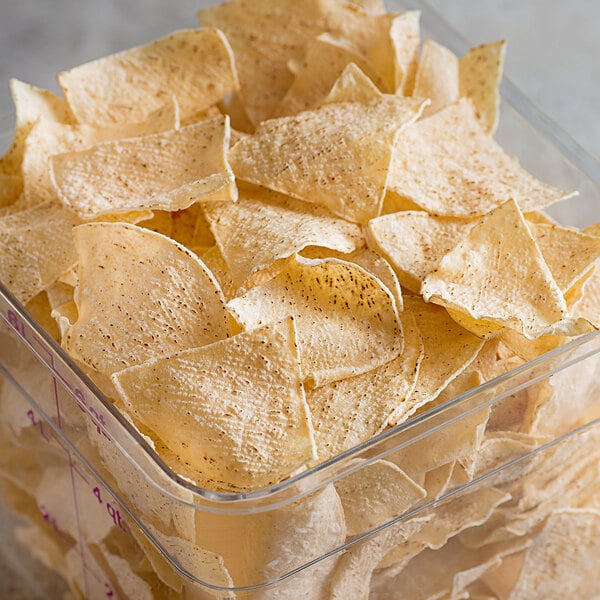Mission 20 lb. 4-Cut Thin White Unfried Tortilla Chips