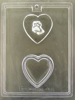 Wedding Bells Heart Box Chocolate Mold - ECAO1044