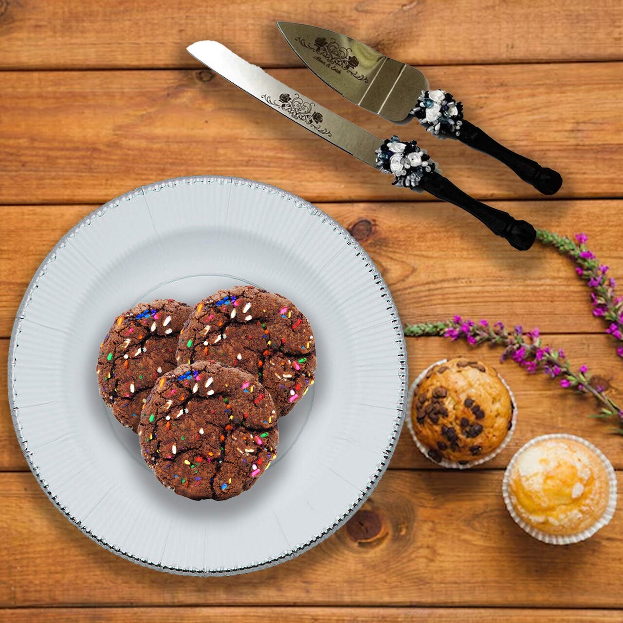 8 Ct. Winter Princess Ice Castle Dessert Plates Sparkling Snowy Scene