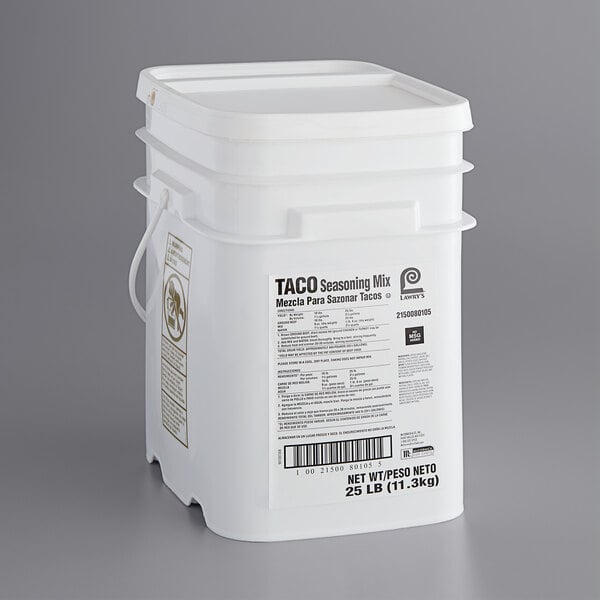 Lawry's Taco Seasoning Mix Pail 25 lb.