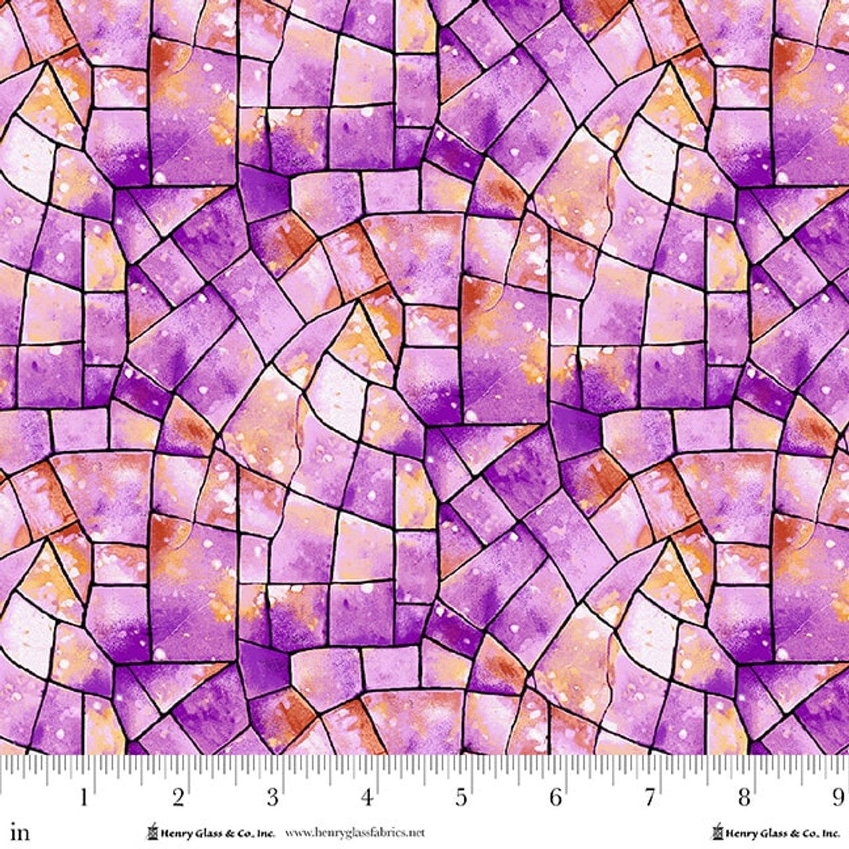Cotton Wideback Fabric Fuchsia Kaleidoscope Stained Glass 108"