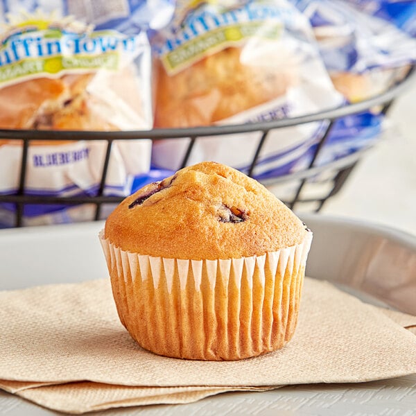Muffin Town Smart Choice 2 oz. Individually Wrapped Blueberry Muffin - 72/Case