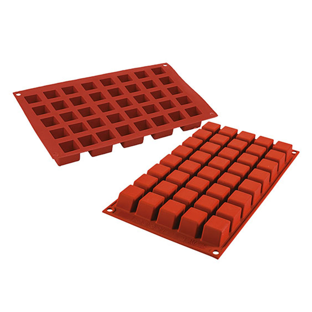 Silikomart Silicone Bakeware Cube Mold .03 Oz, 24mm X 24mm x 24 mm H, 40 Cavities