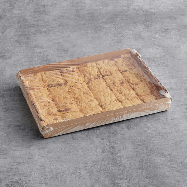 David's Cookies 4 oz. Pre-cut Brookie Brownie Cookie Bars 24-Count Tray - 4/Case
