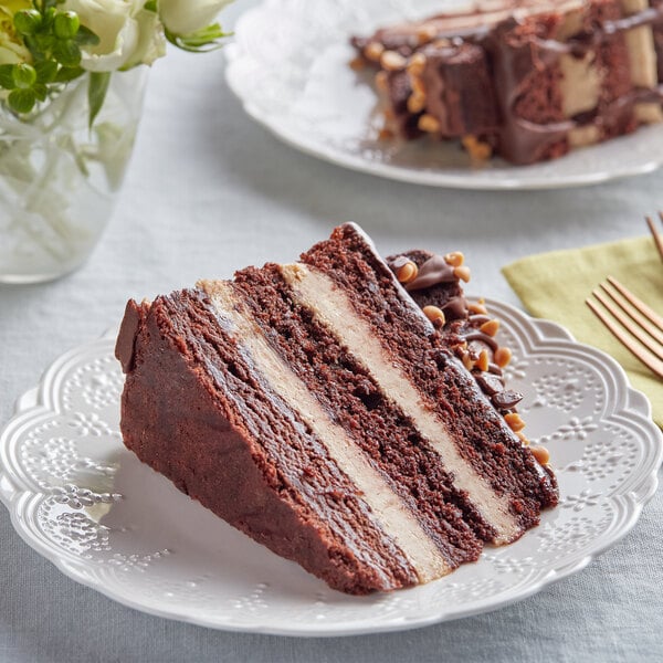 David's Cookies Annie's 14-Slice Pre-Cut Peanut Butter Explosion Cake 6.8 lb. - 2/Case