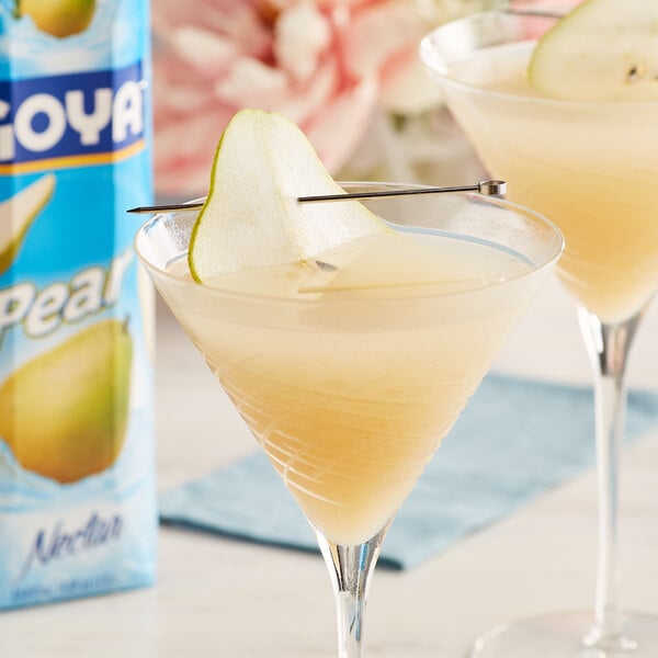 Goya 33.8 fl. oz. Pear Nectar - 12/Case