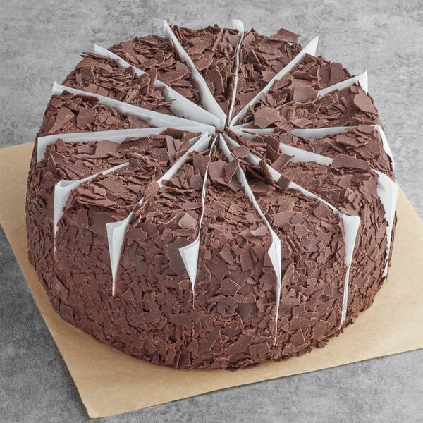 David's Cookies Annie's 14-Slice Pre-Cut Chocolate Overload Cake 7.2 lb. - 2/Case