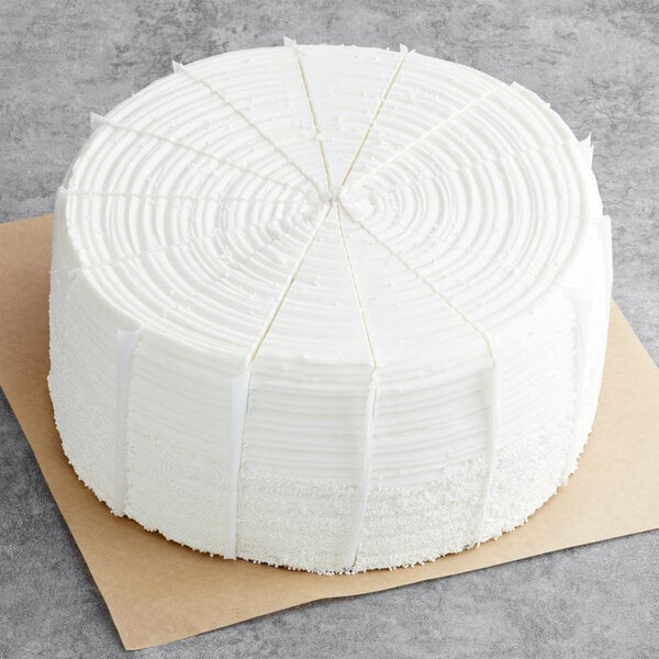 David's Cookies Annie's 14-Slice Pre-Cut 5-Color Rainbow Cake 7.06 lb. - 2/Case