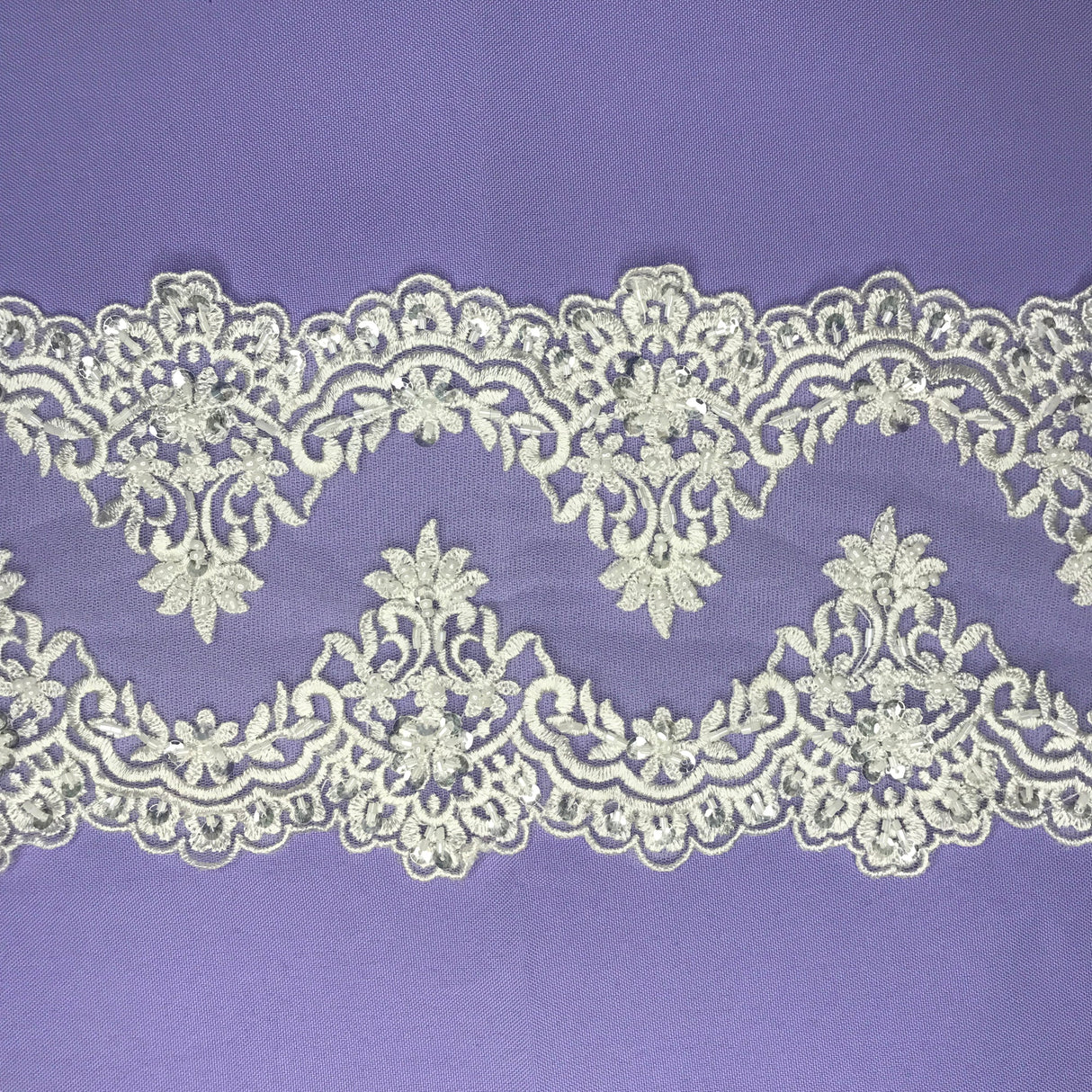 Beaded Double Sided Lace Trimming 6"