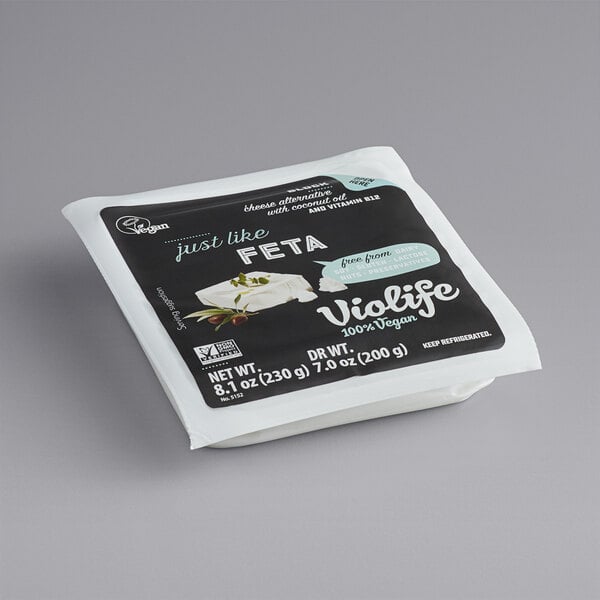Violife Just Like Greek Feta Vegan Cheese Block 8.1 oz. - 8/Case