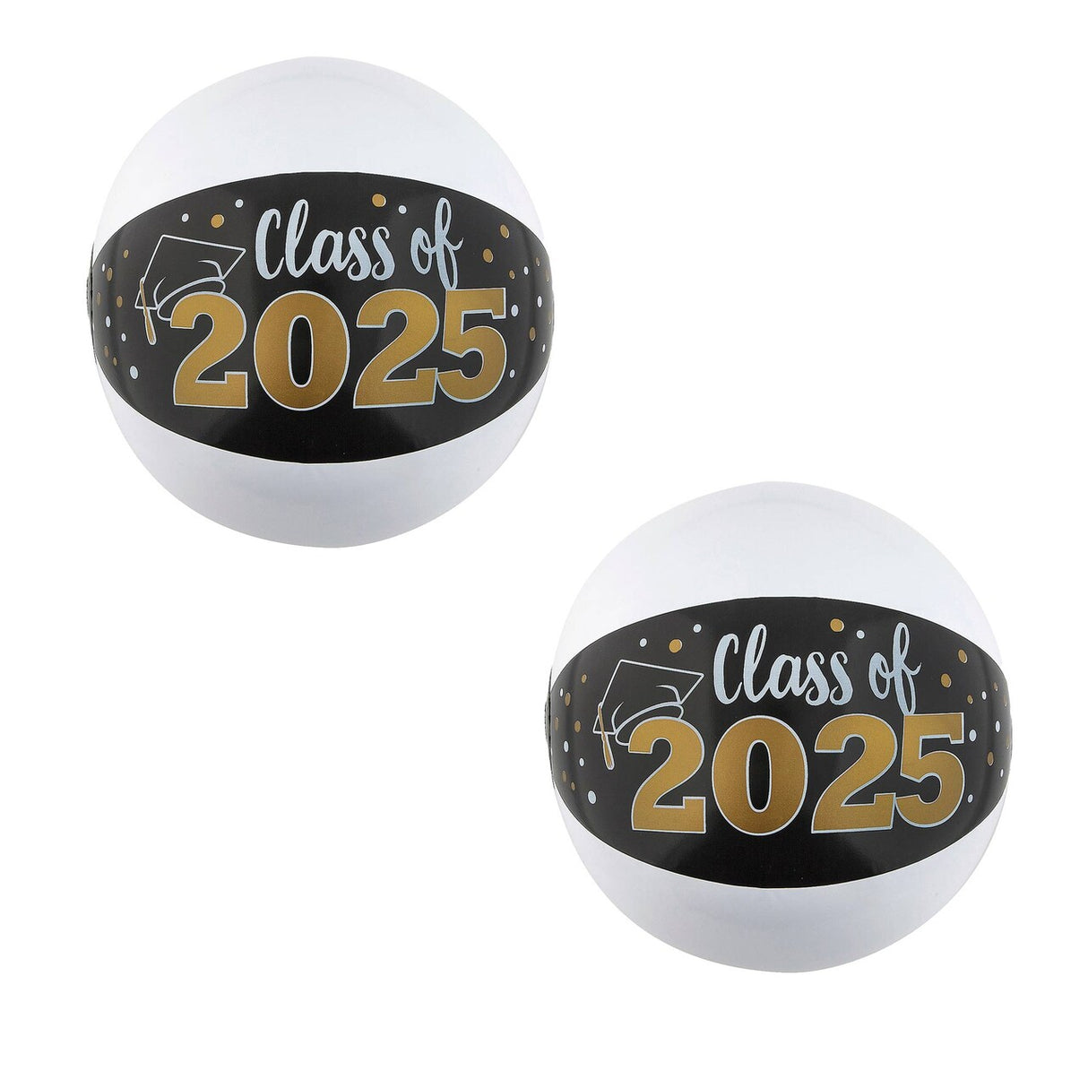 Inflatable 11" Medium Class of 2025 Vinyl Beach Balls – 12ct