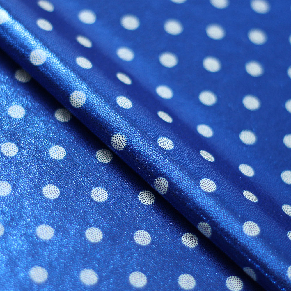 Dippin Dotz Foil Polyester Spandex Hologram Fabric - Polka Dot Print, Multiple Colors, 58/60" Width (1 Yard)