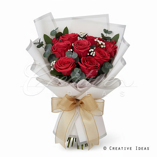 22" X 22" Bold Border Floral Wrap-20 Pcs (White)