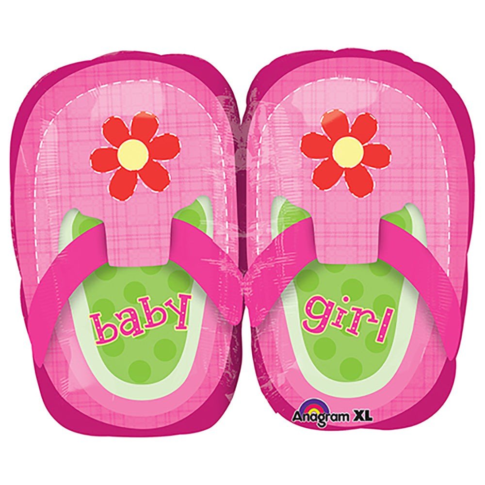Foil Balloon Baby Girl Pretty Pink Shoes 22 Inch