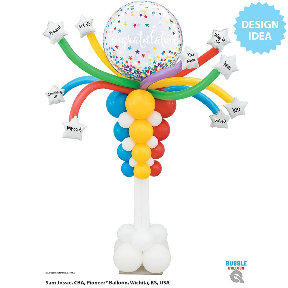 Bubble Balloon Congratulations Confetti Stars