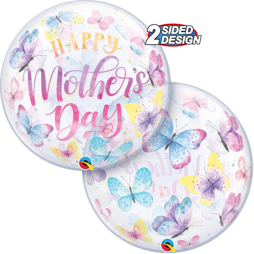 Bubble Balloon Mother's Day Butterflies 22 Inch