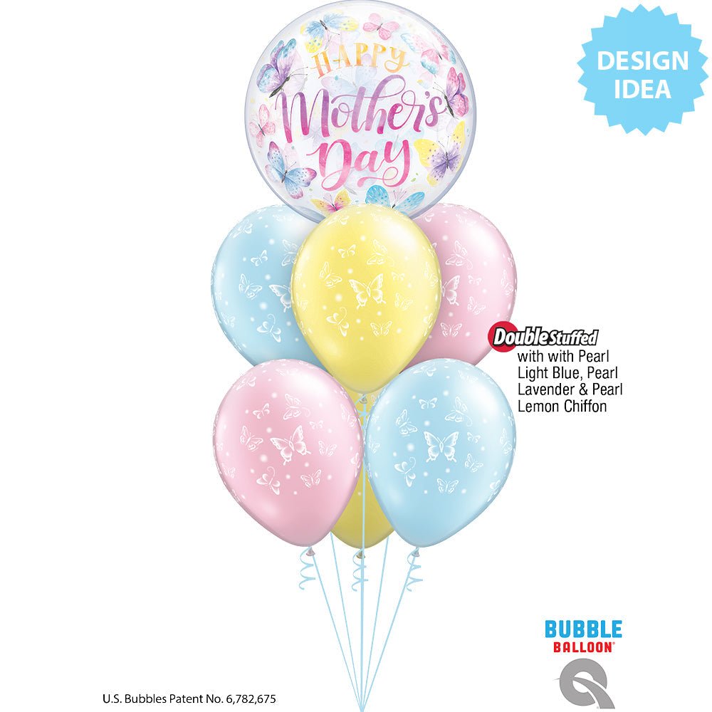 Bubble Balloon Mother's Day Butterflies 22 Inch