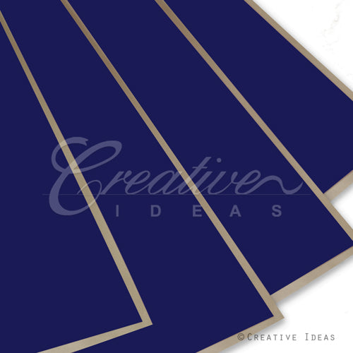 22.8" X 22.8" Gold Edge Floral Wrap-20 Pcs (Royal Blue)