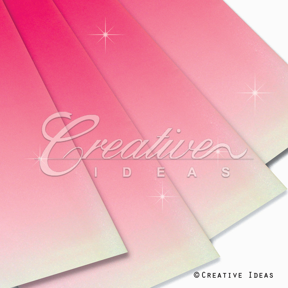 22.8" X 22.8" Gradiant Floral Wrap-15 Pcs (Hot Pink)