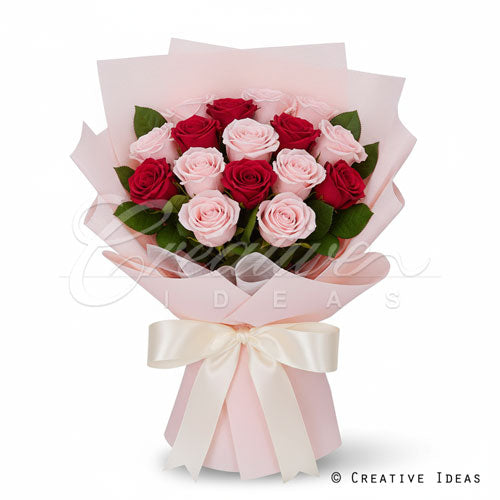 22.8" X 22.8" Solid Color Floral Wrap-20 Pcs (Light Pink)