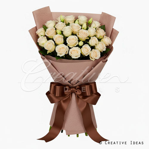 22.8" X 22.8" Solid Color Floral Wrap-20 Pcs (Mocha)